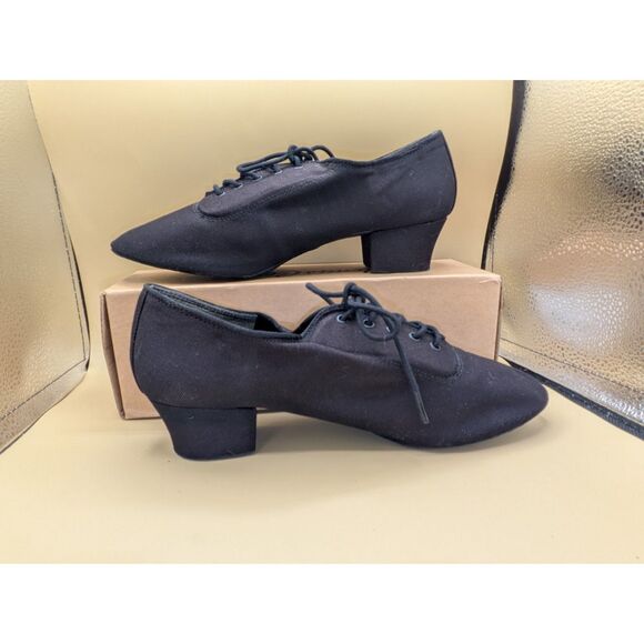 Capezio Women's Ballroom Practice Dance Shoes BR74 - Black Canvas - Size 9M - Picture 2 of 8